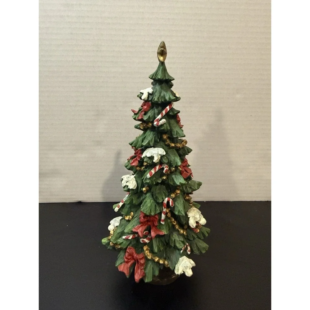 Vintage Home Interior Resin Table Top Holiday Christmas Tree Decor 9
